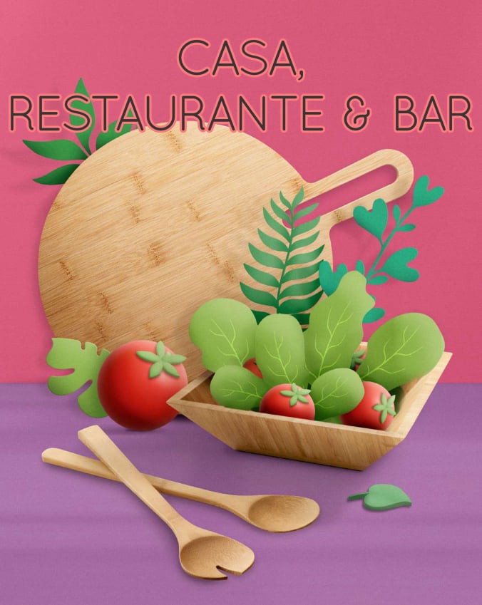 Casa, restaurante e bar