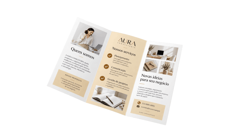 Folder, flyer e panfletos 